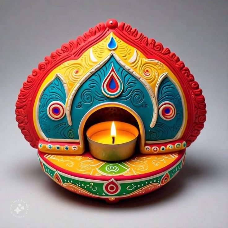Clay Fancy Diya